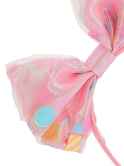 Rosa - Billieblush Multicolour Sequin Bow Logo 100% Cotton Headband - Imagen 3 de 3