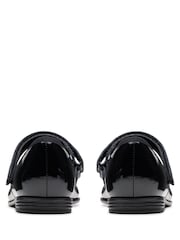 Clarks Black Older Patent Finja Tap Shoes - Image 5 of 7