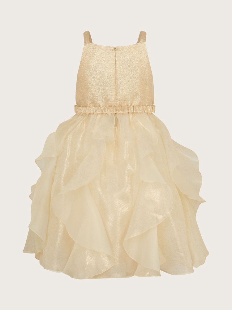 Monsoon Gold 2-in-1 Detachable Ruffle Skirt Dress - Image 3 of 5