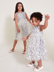 Monsoon Purple Baby Luella Iridescent Butterfly Dress - Image 1 of 4