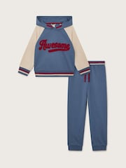 Monsoon Blue 100% Cotton Awesome Hoodie and Joggers Set - Image 1 of 3