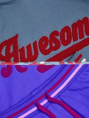 Monsoon Blue 100% Cotton Awesome Hoodie and Joggers Set - Image 3 of 3