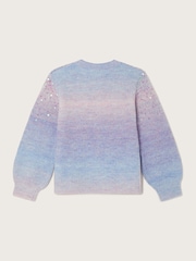 Monsoon Purple Sequin Ombre Jumper - Image 2 of 3
