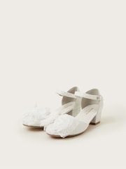 Monsoon Natural Bow Lace Two-Part Heels - Image 1 of 3