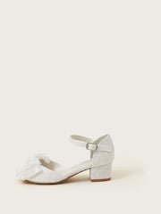 Monsoon Natural Bow Lace Two-Part Heels - Image 2 of 3