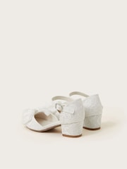 Monsoon Natural Bow Lace Two-Part Heels - Image 3 of 3