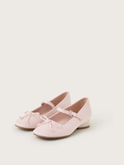 Monsoon Pink Satin Ballet Heels - Image 2 of 3