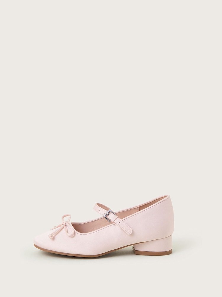 Monsoon Pink Satin Ballet Heels - Image 3 of 3 Monsoon Pink Satin Ballet Heels - Image 3 of 3
