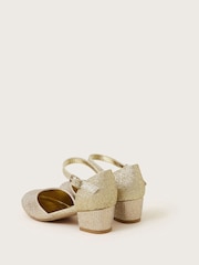 Monsoon Gold Diamante Glitter Two-Part Heels - Image 3 of 3
