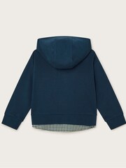 Monsoon Blue Hooded Shirt 100% Cotton Jumper - Image 2 of 3