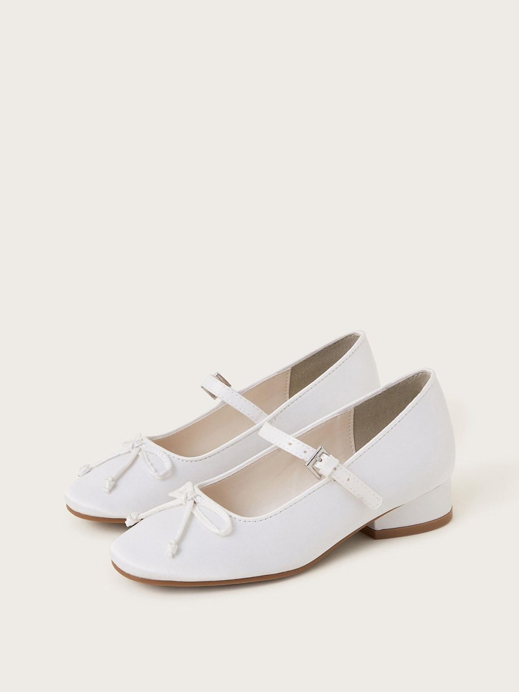Monsoon Natural Satin Ballet Heels - Image 1 of 3
