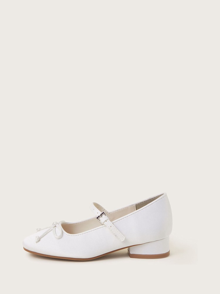Monsoon Natural Satin Ballet Heels - Image 2 of 3