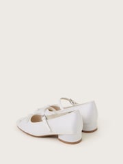 Monsoon Natural Satin Ballet Heels - Image 3 of 3