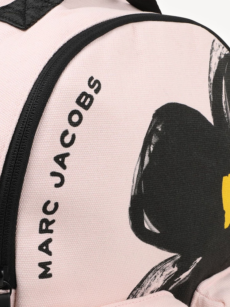 Marc Jacobs Pink Logo Flower Print Backpack - Image 4 of 6