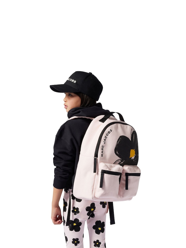 Marc Jacobs Pink Logo Flower Print Backpack - Image 6 of 6