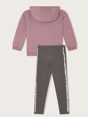 Monsoon Purple Sequin Unicorn Hoodie and Leggings Set - Image 3 of 4