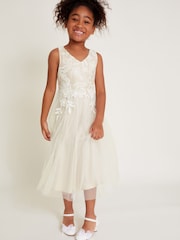 Monsoon Sienna Crochet Lace Tulle Dress - Imagen 1 de 4