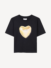 Marc Jacobs Black Logo Heart Balloon Graphic Short Sleeve T-Shirt - Image 1 of 2