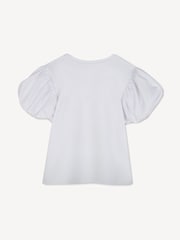 Marc Jacobs White Logo Crossbody Bag Print T-Shirt With Puff Sleeve Detail - Image 2 of 2