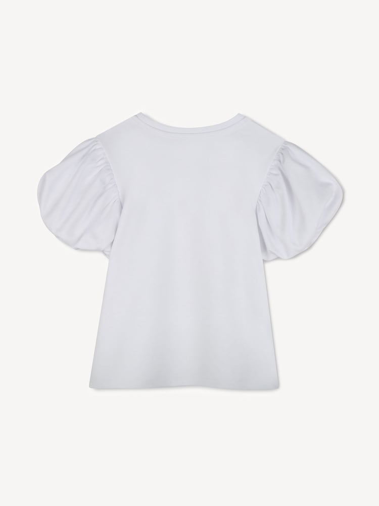 Marc Jacobs White Logo Crossbody Bag Print T-Shirt With Puff Sleeve Detail - Image 2 of 2