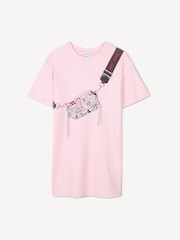 Marc Jacobs Pink Logo Disney Mickey Mouse Crossbody Bag 100% Cotton T-Shirt Dress - Image 1 of 2