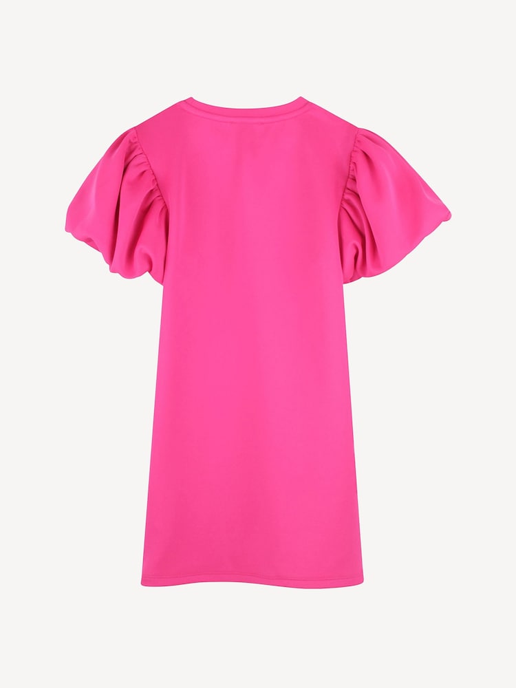 Marc Jacobs Pink Logo Crossbody Bag Print T-Shirt Dress With Puff Sleeves - Image 2 of 2