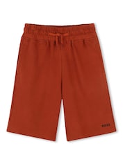 BOSS Brown Logo Short Sleeve T-Shirt & Shorts Set - Image 5 of 6