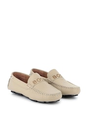 BOSS Natural Logo Moccasin Loafers - Image 3 of 8
