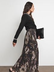 Joanna Hope Crinkle Mesh Black Skirt - Image 4 of 4