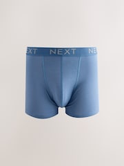 Blue/Grey/Black Cotton Rich Trunk Boxers 10 Pack - Image 5 of 14