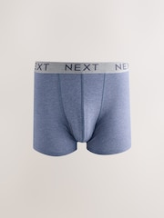 Blue/Grey/Black Cotton Rich Trunk Boxers 10 Pack - Image 8 of 14