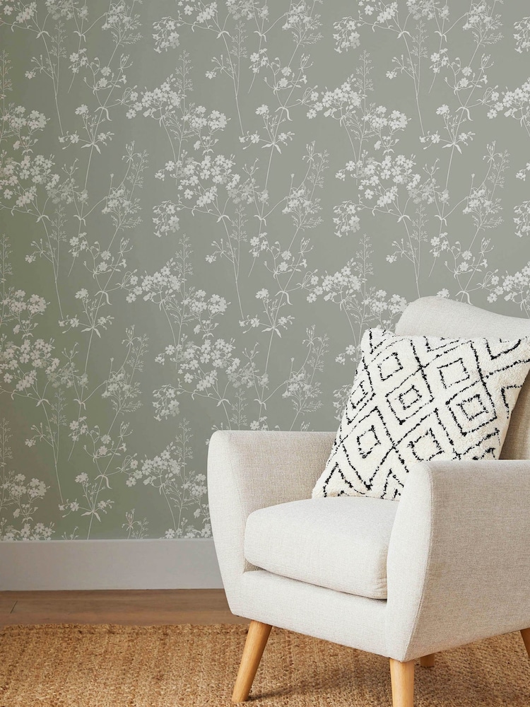 Sage Leaf A4 Wallpaper Sample - Image 1 of 4