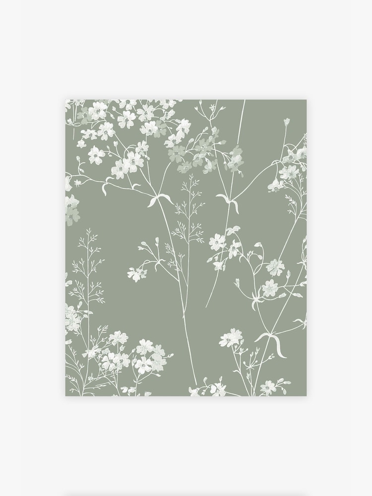 Sage Leaf A4 Wallpaper Sample - Image 2 of 4