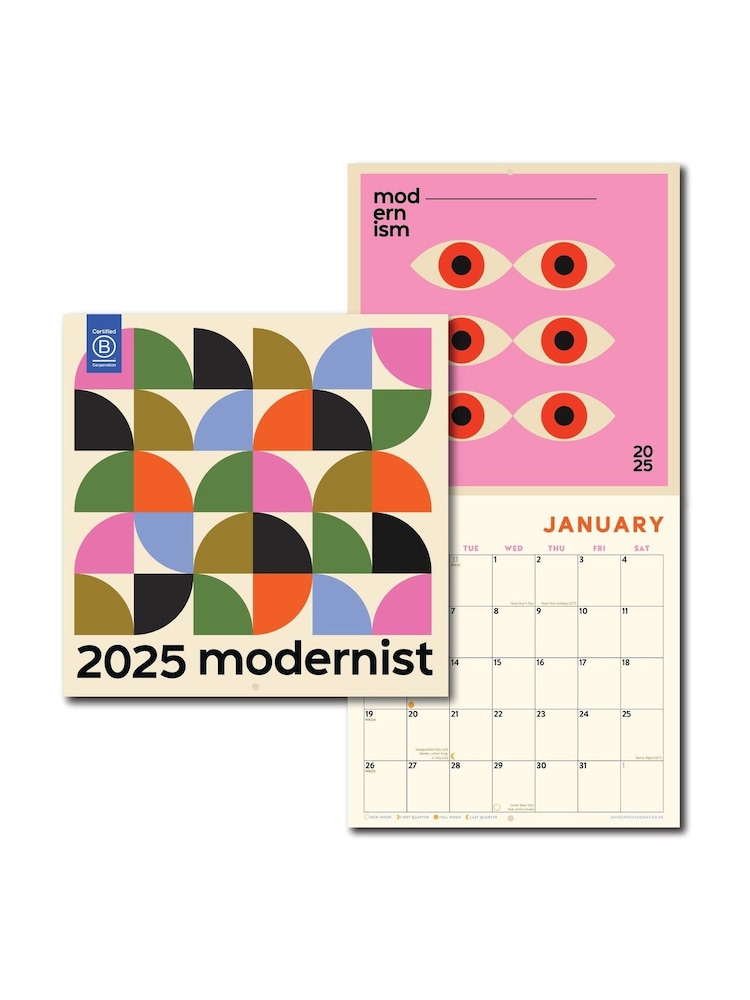 Good Tuesday Modernist Art Sunday Start 2025 Calendar - Image 6 of 6