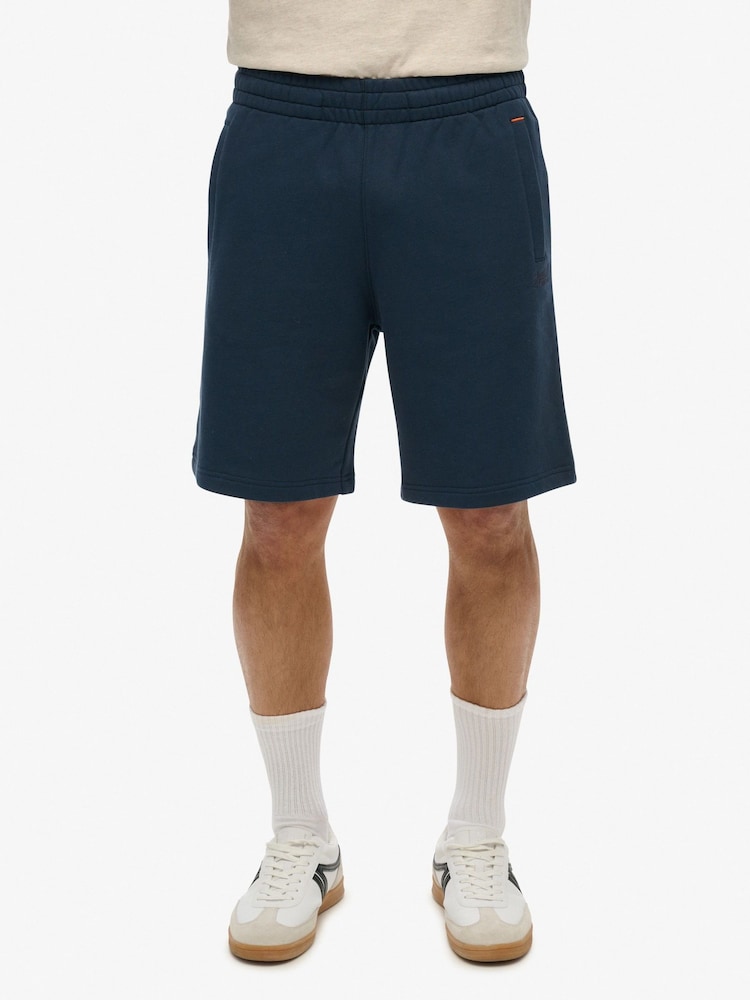 Superdry Navy Essential Logo Jersey Shorts - Image 1 of 6