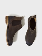 Crew Clothing Brown Parker Leather Chelsea Brown Boots - Image 6 of 6