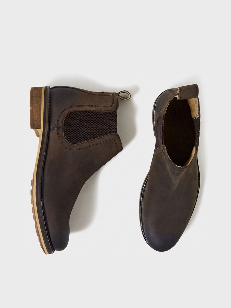 Crew Clothing Brown Parker Leather Chelsea Brown Boots - Image 6 of 6