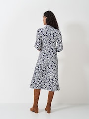 Crew Clothing Blue Gia Twist Front Dress - Image 4 of 6