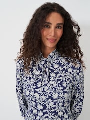 Crew Clothing Blue Gia Twist Front Dress - Image 9 of 10