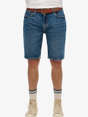 Superdry Blue Denim Vintage Straight Shorts - Image 2 of 7
