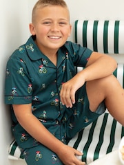 طقم بيجاما بشورت مطبوعة مزينة بطبعة Minijammies من Cyberjammies - صورة 1 من 2