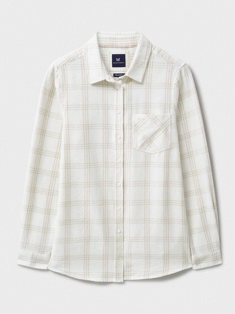Crew Clothing Company Natural Brushed Flannel Carouri 100% Bumbac Cămăși - Imaginea 5 din 5