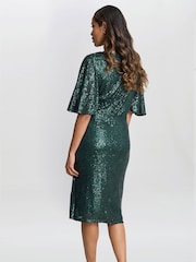 Gina Bacconi Jen Sequin Wrap-Look Dress - Image 2 of 6