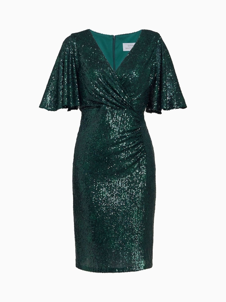 Gina Bacconi Jen Sequin Wrap-Look Dress - Imagen 6 de 6 Gina Bacconi Jen Sequin Wrap-Look Dress - Imagen 6 de 6
