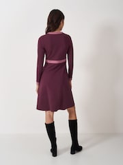 Crew Clothing Company Pink V-Neck Ponte Dress - Image 5 of 6