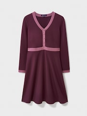 Crew Clothing Company Pink V-Neck Ponte Dress - Image 6 of 6