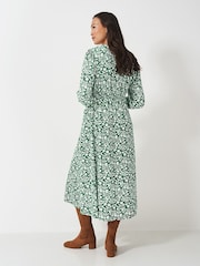 Crew Clothing Company Green 3/4 Sleeve Jersey Midi Dress - Image 2 of 4