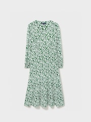 Crew Clothing Company Green 3/4 Sleeve Jersey Midi Dress - Image 4 of 4