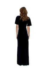Gina Bacconi Blue Minka Velvet Maxi Dress With Cowl Neck - Image 2 of 5