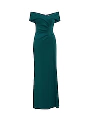 Gina Bacconi Green Carolyn Off The Shoulder Maxi Dress - Image 5 of 5